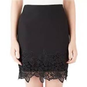 IZ Byer Black Lace Trim Skirt size XS